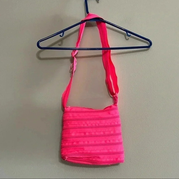 Zipit Zipper Monster Crossbody Bag Girls Small Pink Zip Top Adjustable - Picture 5 of 13